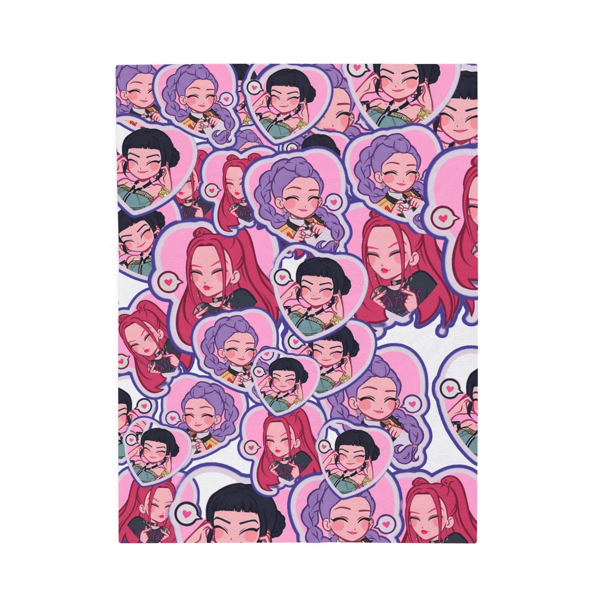 Idol style Velveteen Plush Blanket, Cozy Gift for Teens, Room Decor, Anime Theme, Comfortable Throw for All Occasions