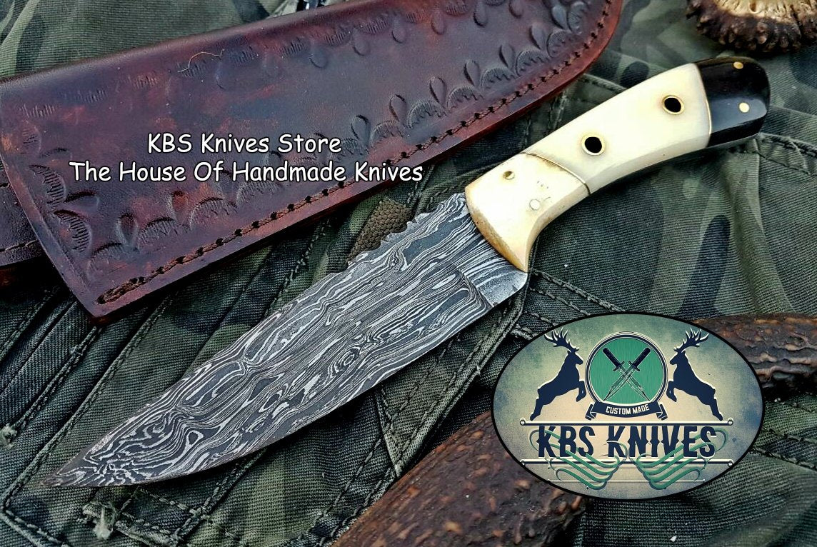 Custom Handmade Damascus Steel Hunting Knife