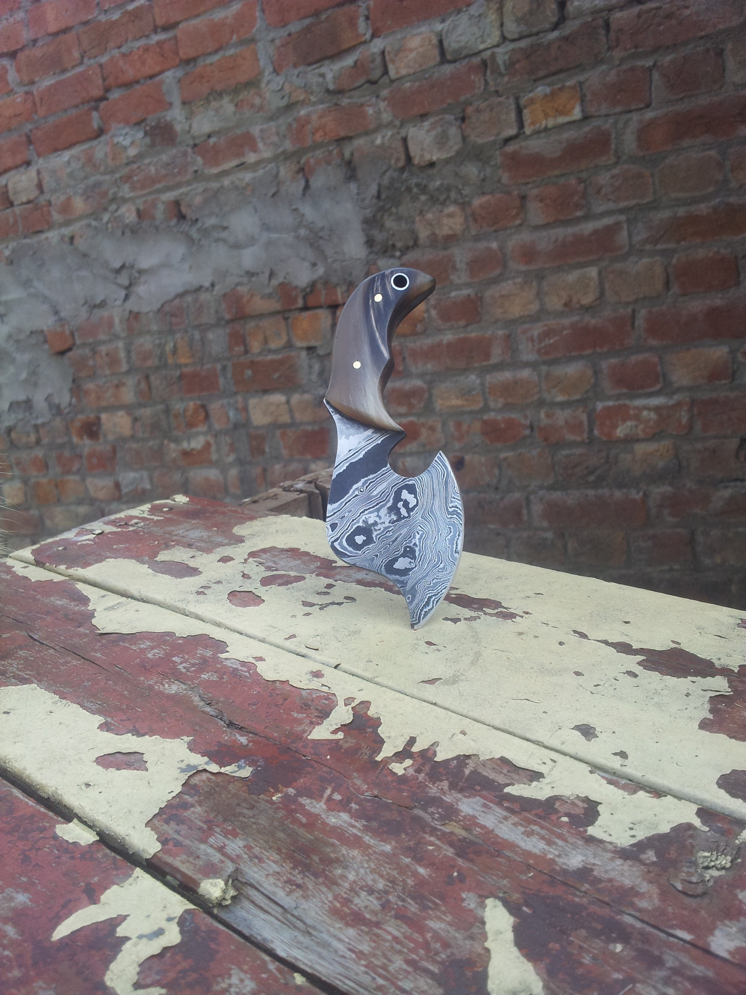 Damascus Blade Mini Skinning Axe