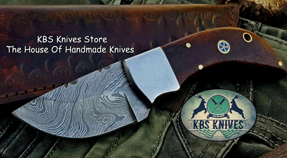 Custom Handmade Twist Damascus Steel Mini Skinner Knife