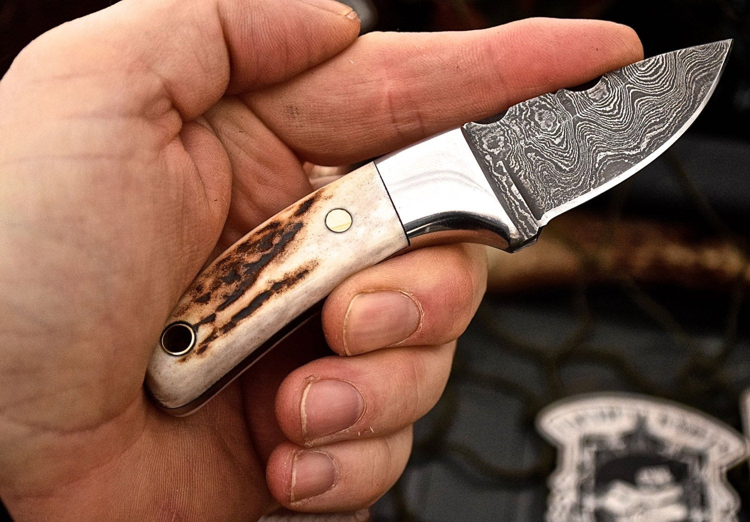 Custom Handmade Damascus Steel EDC Mini Knife