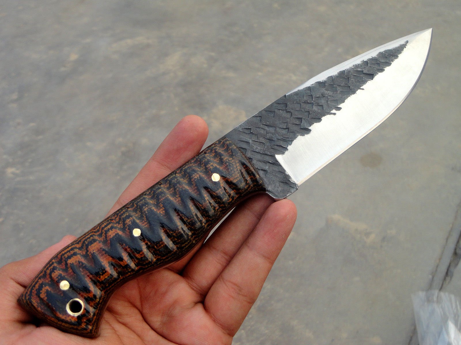 1048 HC steel hand forged hunting knife