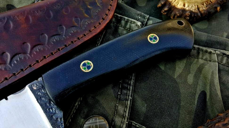 Custom Handmade 1095 High Carbon Steel Hunting Skinning Camping Knife