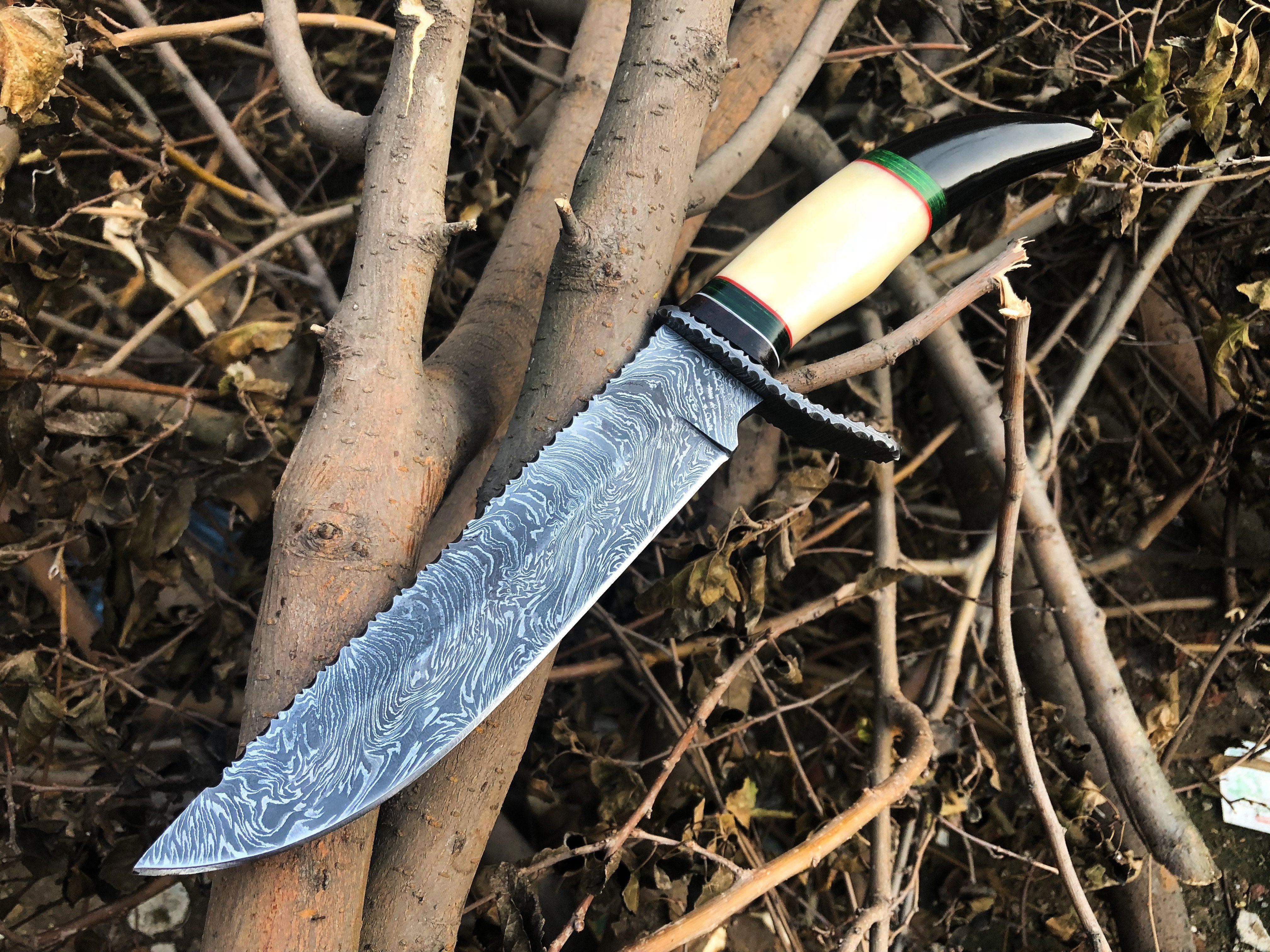 Christmas Sale !!! New Custom Handmade Damascus Steel Hunting Knife