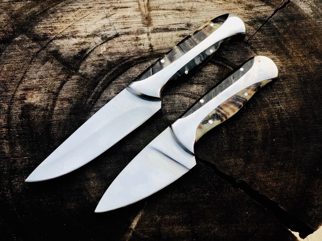 Beautiful Full Tang Custom Handmade D2 Steel Knives Set
