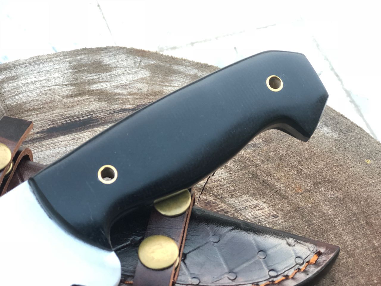 Full Tang Custom Handmade D2 Steel Hunting Camping Knife