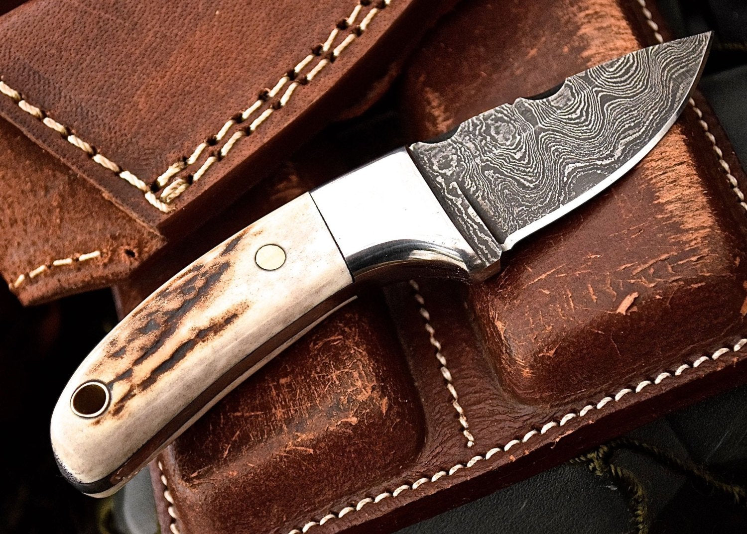 Custom Handmade Damascus Steel EDC Mini Knife