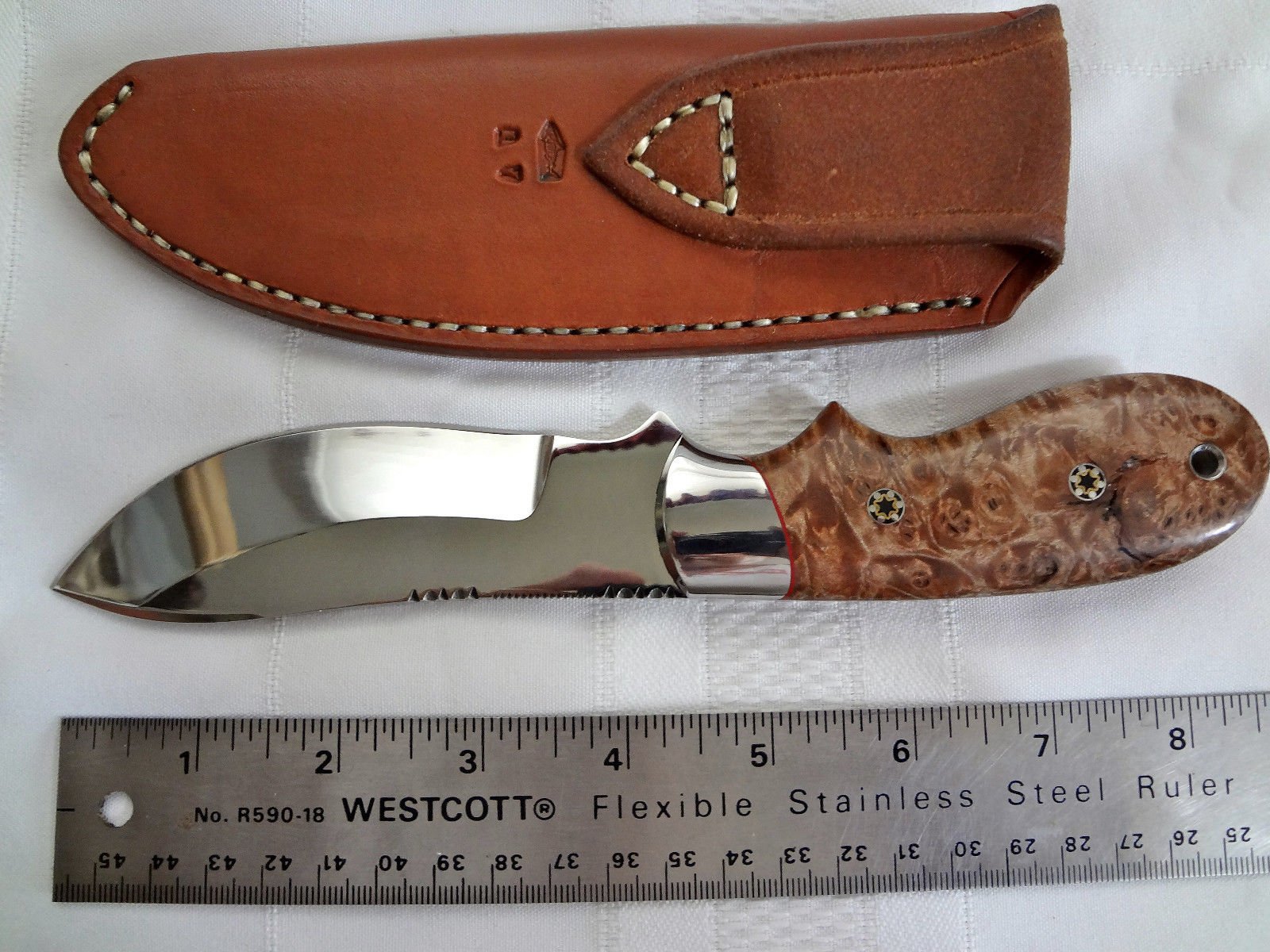 Custom Handmade High Polished D2 Steel Skinner Knife