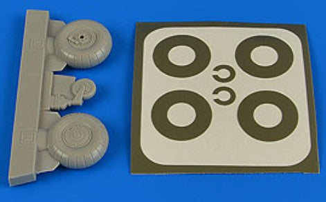 Aires 2222 1/32 Bucker Bu131 Wheels & Paint Masks Transverse Tread w/Disc