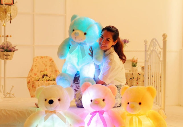 Glowing LED Teddy Bear – Colorful Plush Stuffed Toy with Lights