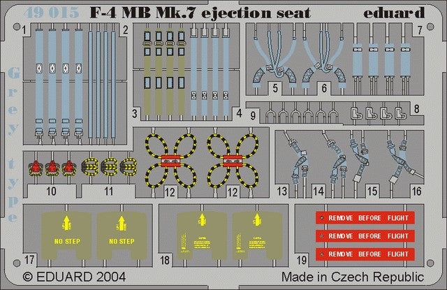 Eduard 49015 1/48 Aircraft- F4MB Mk 7 Ejection Seat Grey for HSG (Painted)
