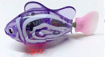 Interactive Electric Swimming Robot Fish Toy – Flashing LED Water Toy