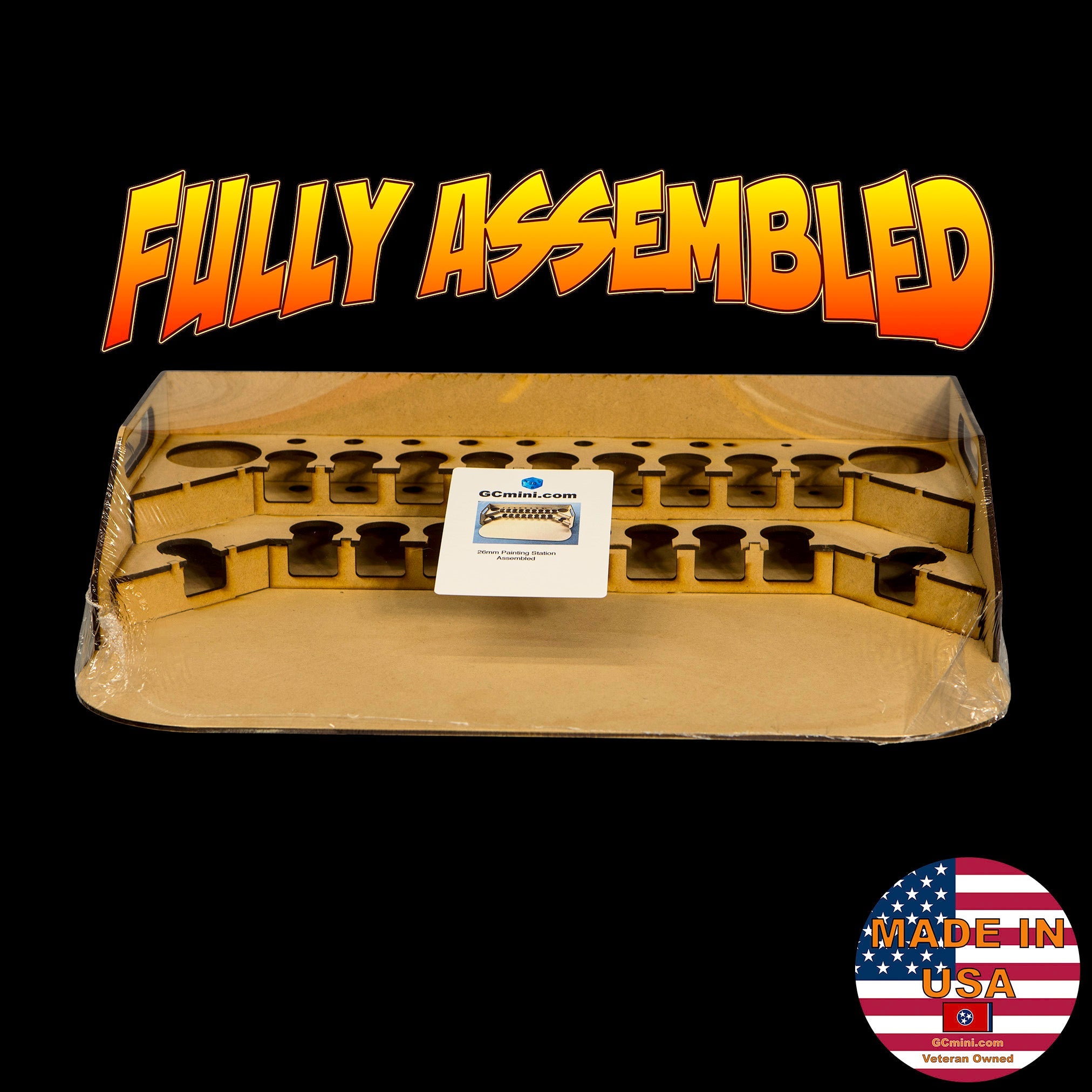 Painting Station Fully Assembled - 26mm, For Vallejo and Army Painter Style Dropper Bottles