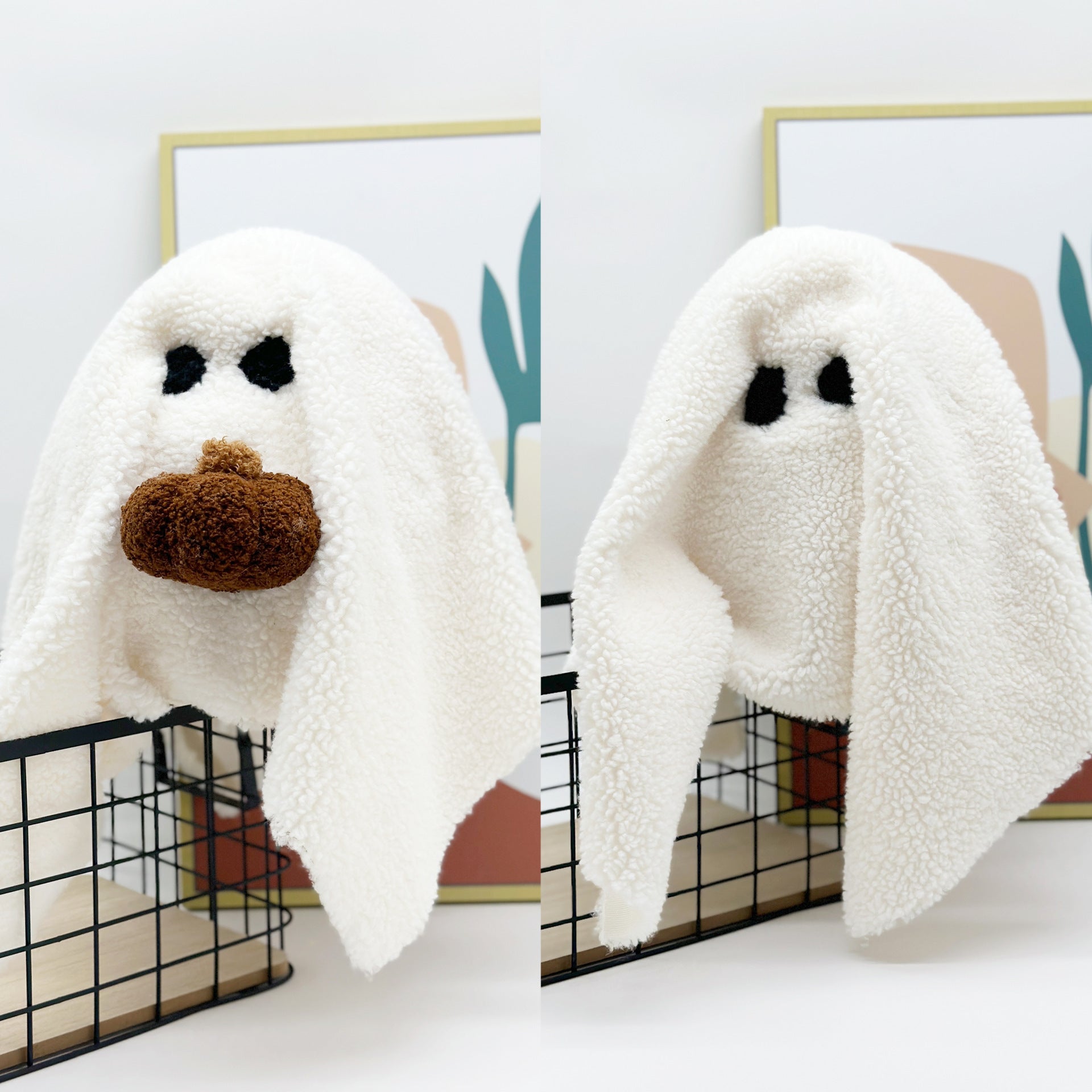 Halloween Ghost Plush Toy – Soft Decorative Doll with Pumpkin, Devil, or Cat