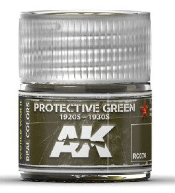 AK Interactive RC76 Real Colors: Protective Green 1920s-1930s Acrylic Lacquer Paint 10ml Bottle