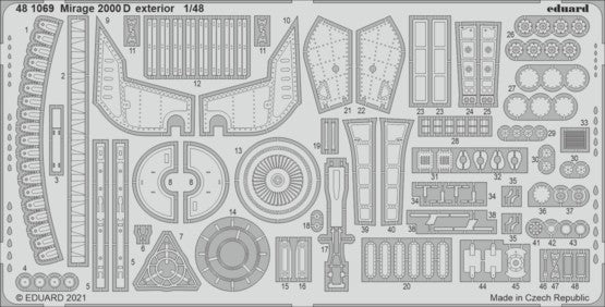 Eduard 481069 1/48 Aircraft- Mirage 2000D Exterior for KIN