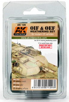 AK Interactive 120 OIF & OEF Modern US Vehicles Acrylic/Enamel Paint Set (121, 1
