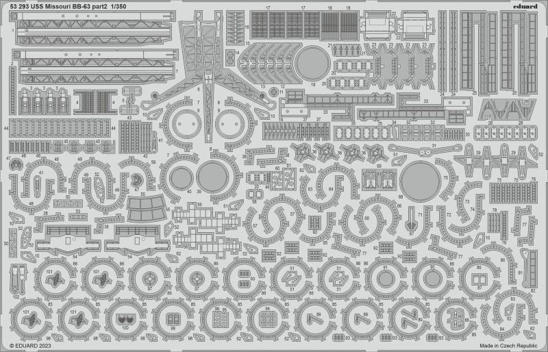 Eduard 53293 1/350 Ship- USS Missouri BB63 Part 2 for HBO