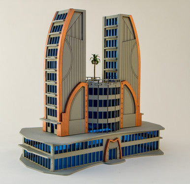 6mm Ultra Modern / Future City Building, Double Tower - 285CSS051