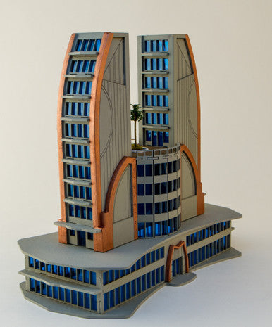 6mm Ultra Modern / Future City Building, Double Tower - 285CSS051