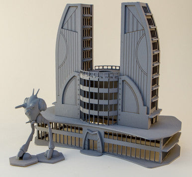 6mm Ultra Modern / Future City Building, Double Tower - 285CSS051