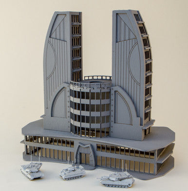 6mm Ultra Modern / Future City Building, Double Tower - 285CSS051