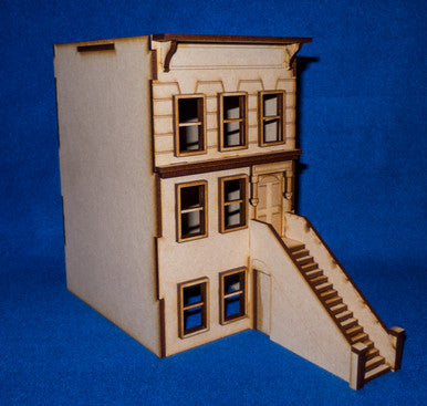 28mm "Brownstone" Row House (MDF) - 28MMDF401
