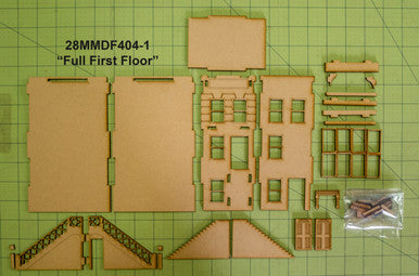 28mm "Brownstone" Row House (MDF) - 28MMDF404