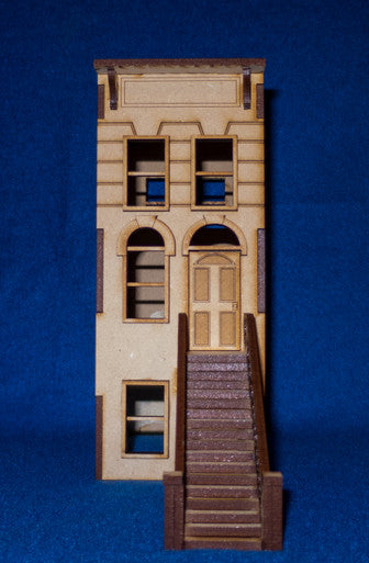 28mm "Brownstone" Row House (MDF) - 28MMDF405