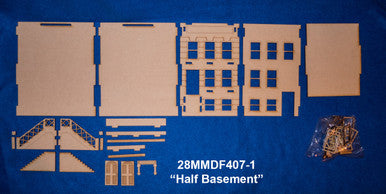28mm "Brownstone" Row House (MDF) - 28MMDF407