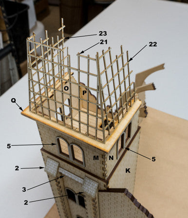 28mm (1/56th scale) Church Bell Tower - 28MMDF600