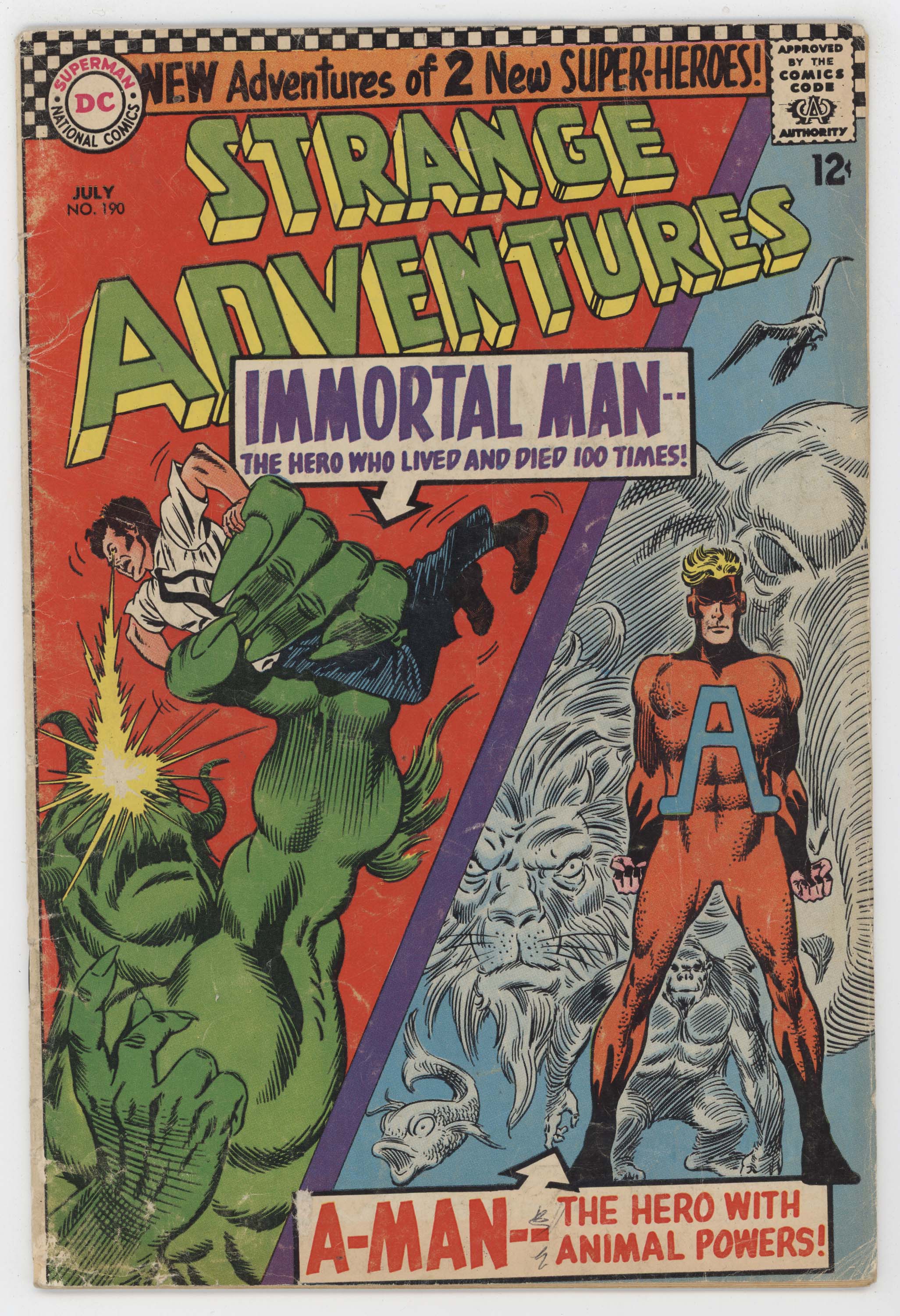 Strange Adventures 190 DC 1966 VG Murphy Anderson 1st Animal Man