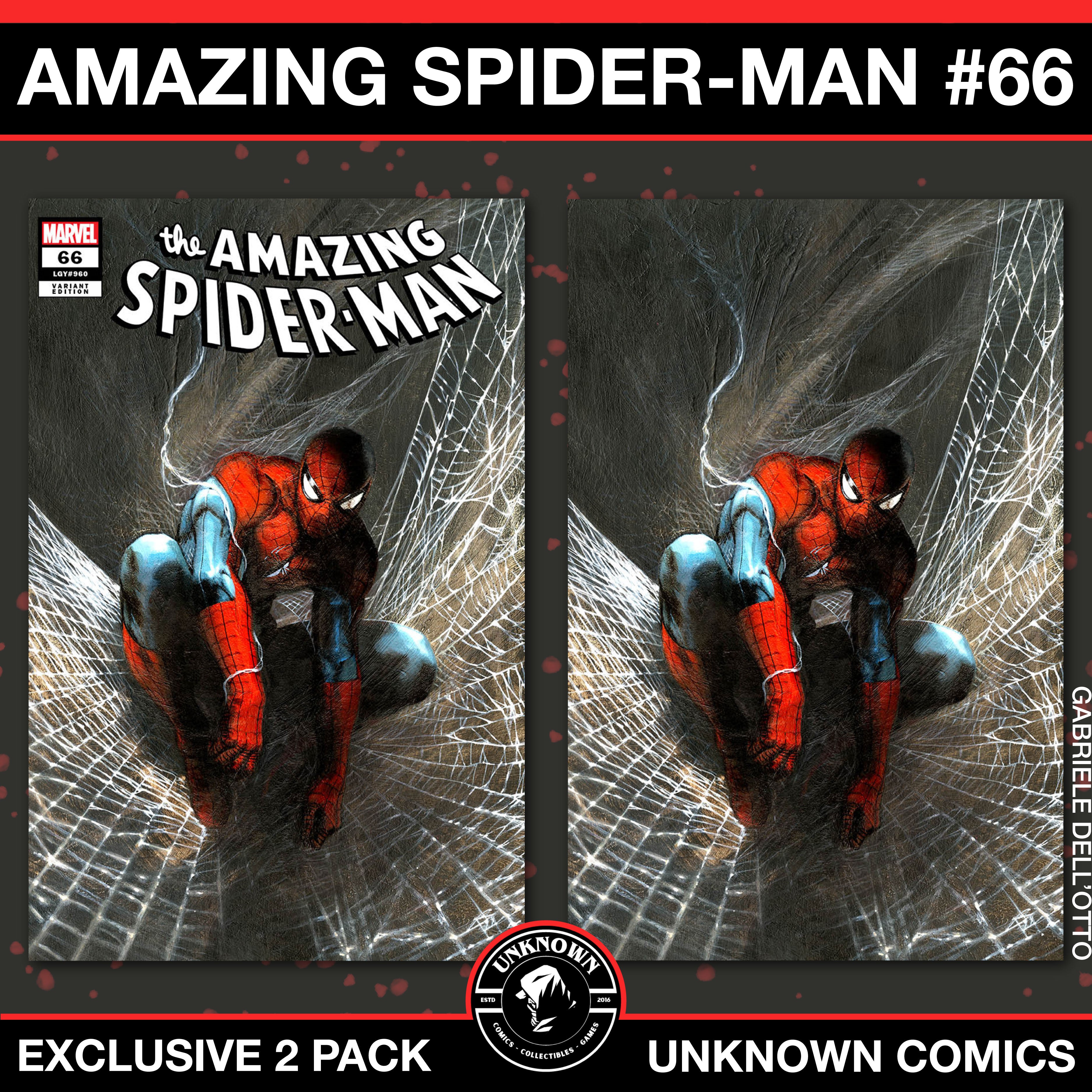 2 PACK] Amazing Spider-Man #66 Unknown Comics Gabriele Dell'Otto Excl