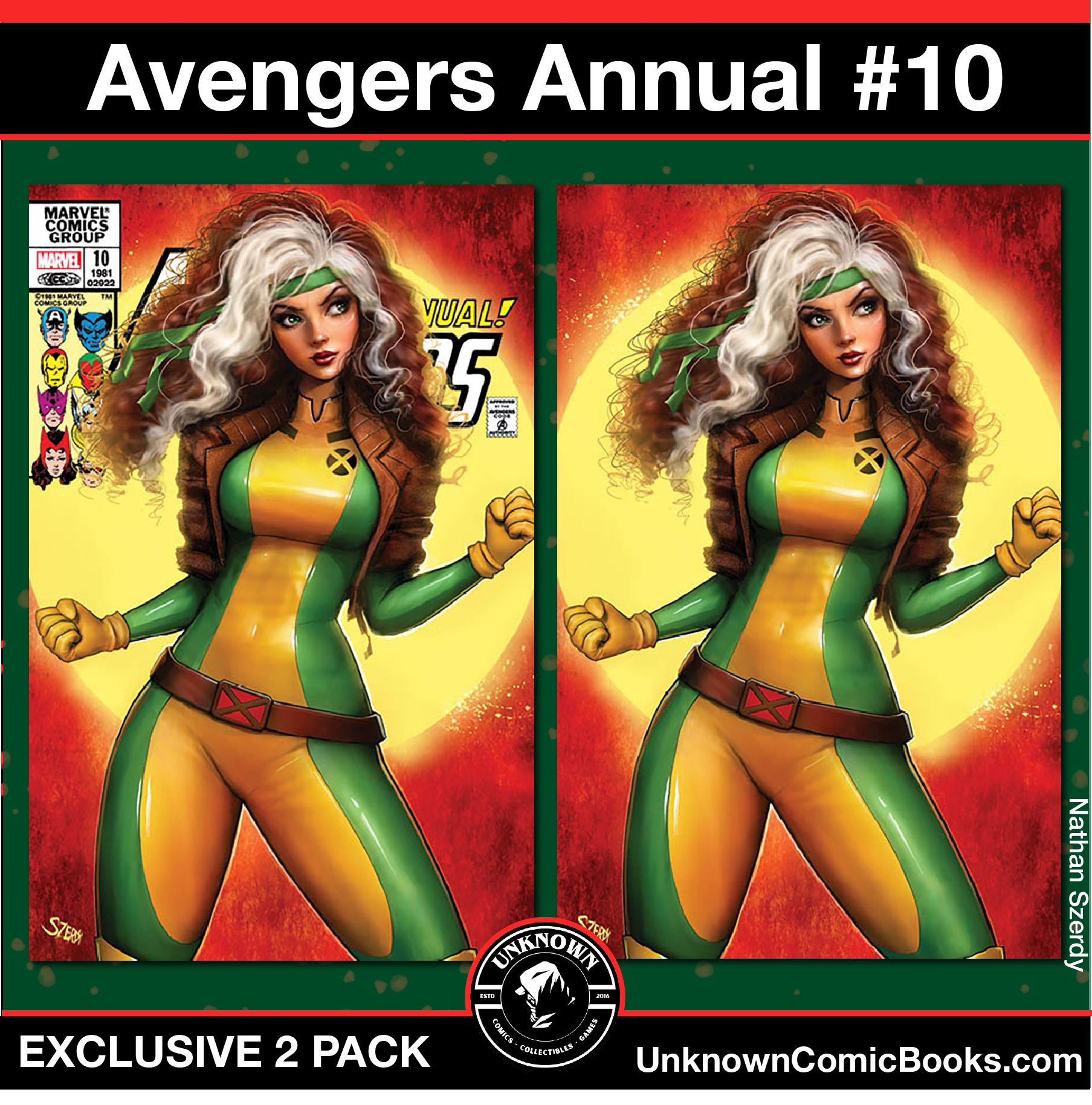 [2 PACK] AVENGERS ANNUAL #10 UNKNOWN COMICS NATHAN SZERDY EXCLUSIVE VAR FACSIMILE EDITION (05/29/2024)