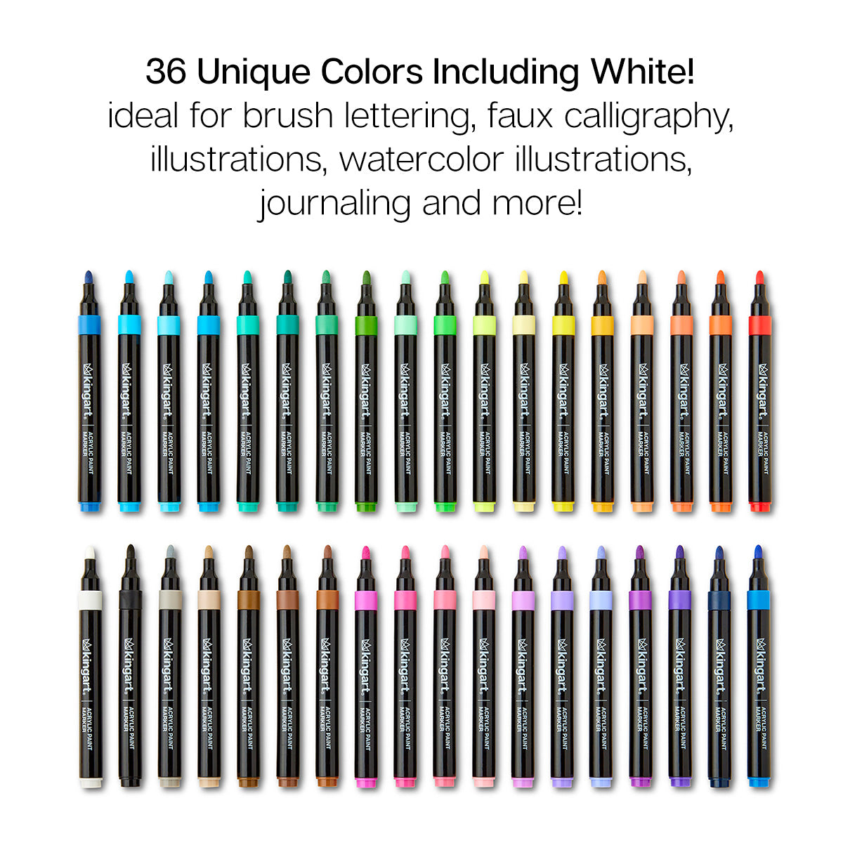 Acrylic Paint Markers 36 Colors