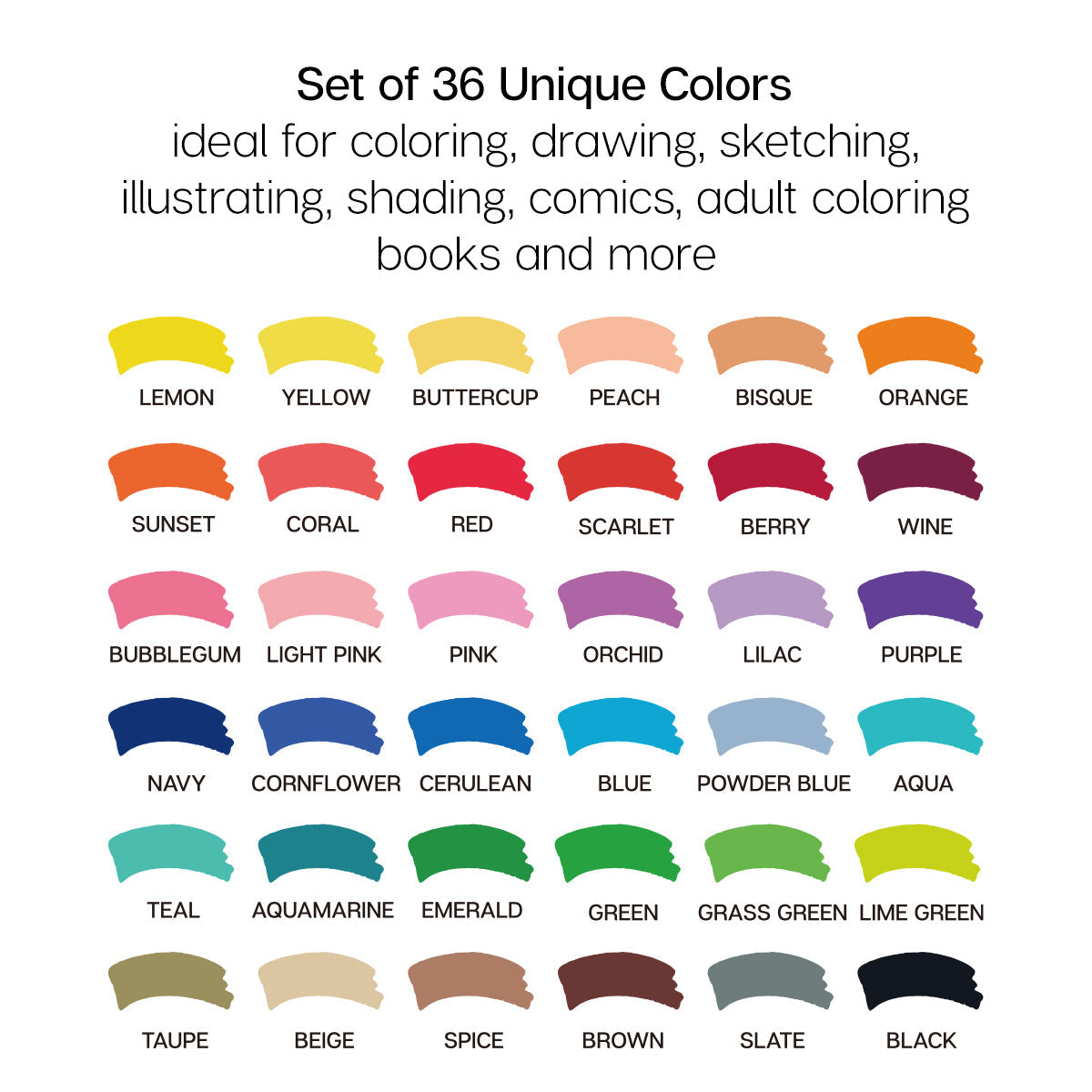 Twin-Tip™ Alcohol Markers 36 Colors