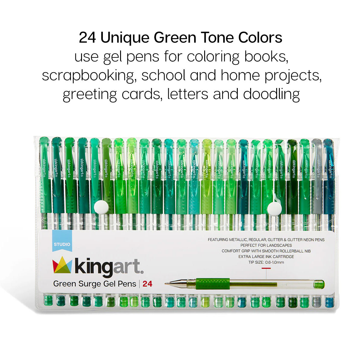 Gel Pens 24 Green Tone Colors