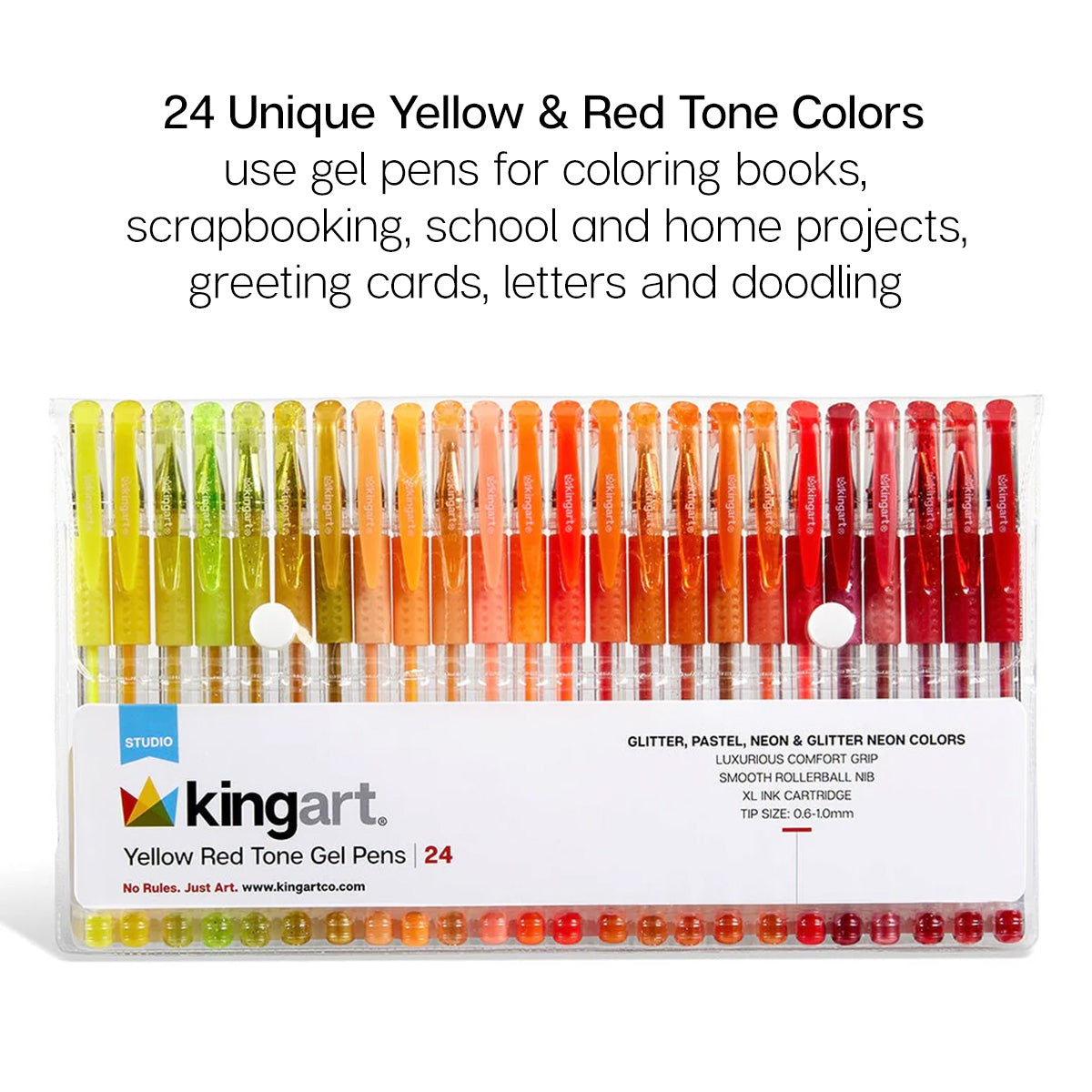 Gel Pens 24 Red & Yellow Tone Colors
