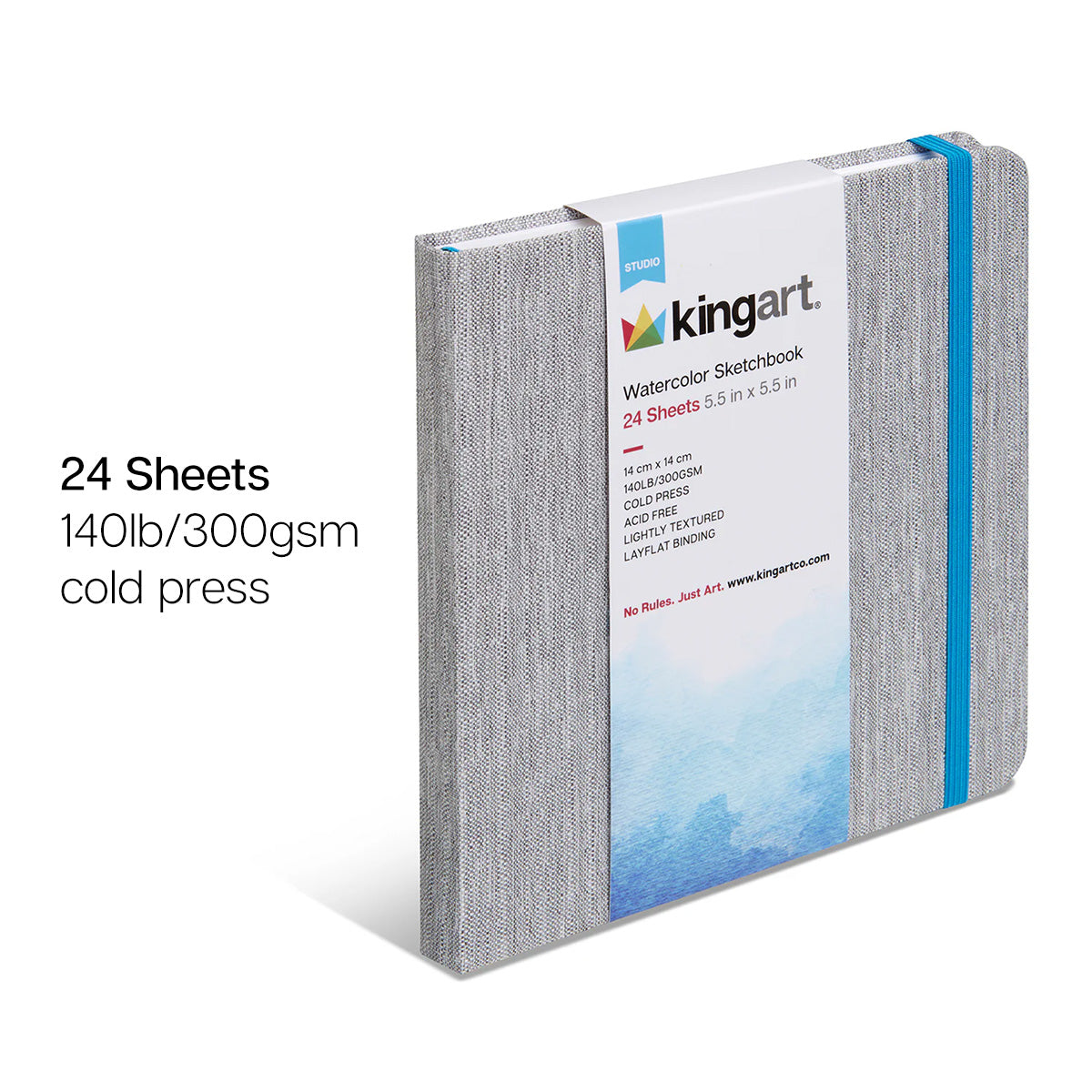 Hardcover Watercolor Paper Sketchbook 5.5x5.5 24 Pages