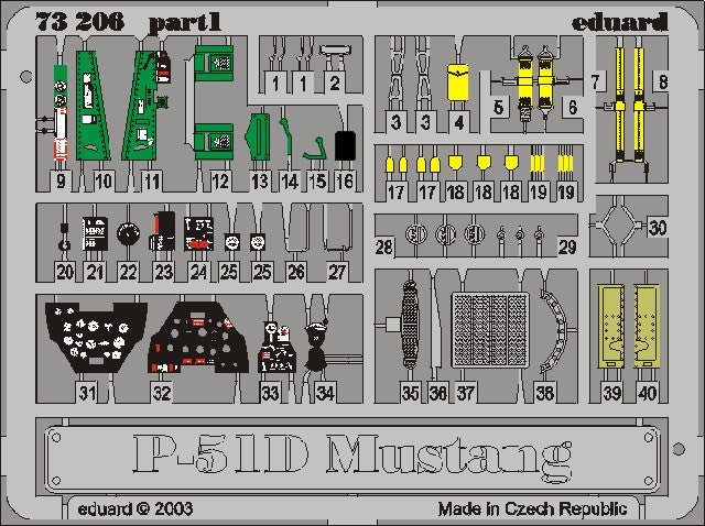 Eduard 73206 1/72 Aircraft- P51D for TAM (Painted)