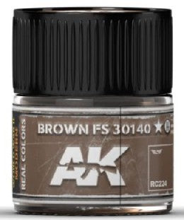 AK Interactive RC224 Real Colors: Brown FS30140 Acrylic Lacquer Paint 10ml Bottle