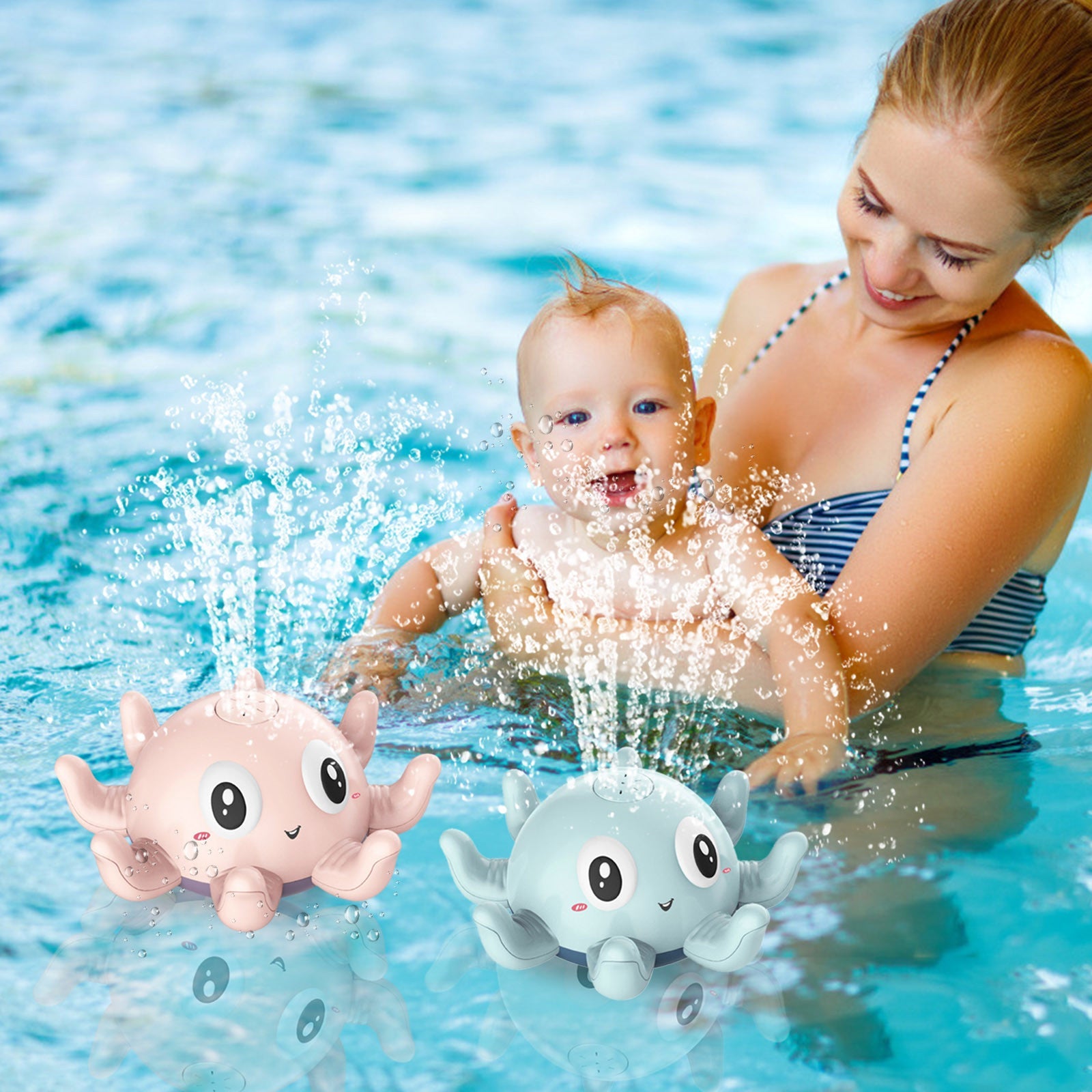 Automatic Water Spray Bath Toy – Flashing Light-Up Octopus for Kids