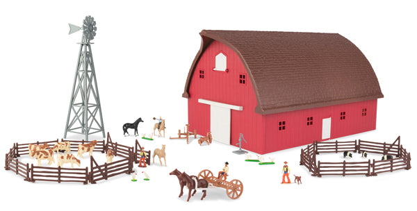 Ertl 46765 1/64 Scale Gable Barn 73-Piece Playset Playset Includes: Easy To