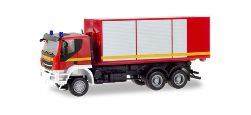 Herpa 94610 1/87 Scale Fire Brigade - Iveco Trakker Roll-Off Truck High
