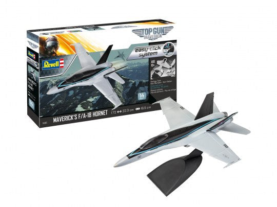Revell 64965 1/72 Top Gun Maverick: F/A18 Hornet Aircraft (Snap) w/paint & glue