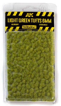 AK Interactive 8118 Diorama Series: Light Green Tufts 6mm (Self Adhesive)