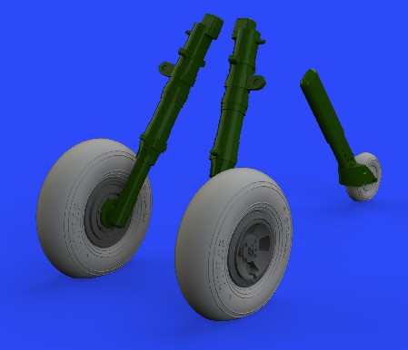 Eduard 632129 1/32 Aircraft- Spitfire Mk IX Wheels 4-Spoke w/Smooth Tire for TAM