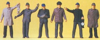 Preiser 14018 HO Scale Working People -- Railway Shunters DB