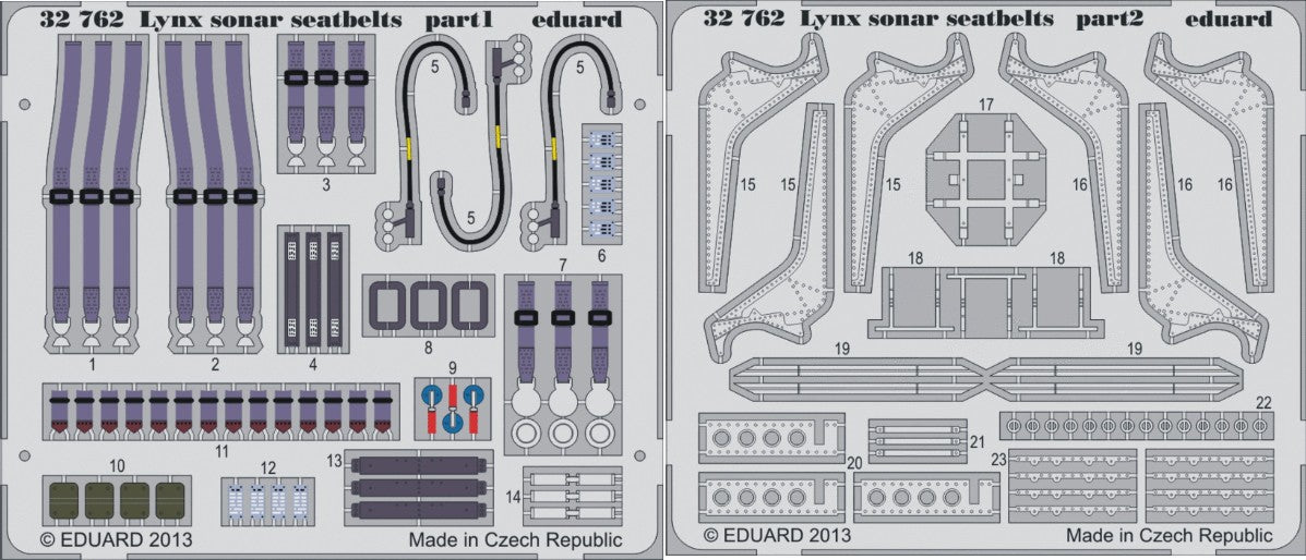 Eduard 32762 1/32 Aircraft- Lynx Mk 88 Sonar Seatbelts for RVL (Painted)