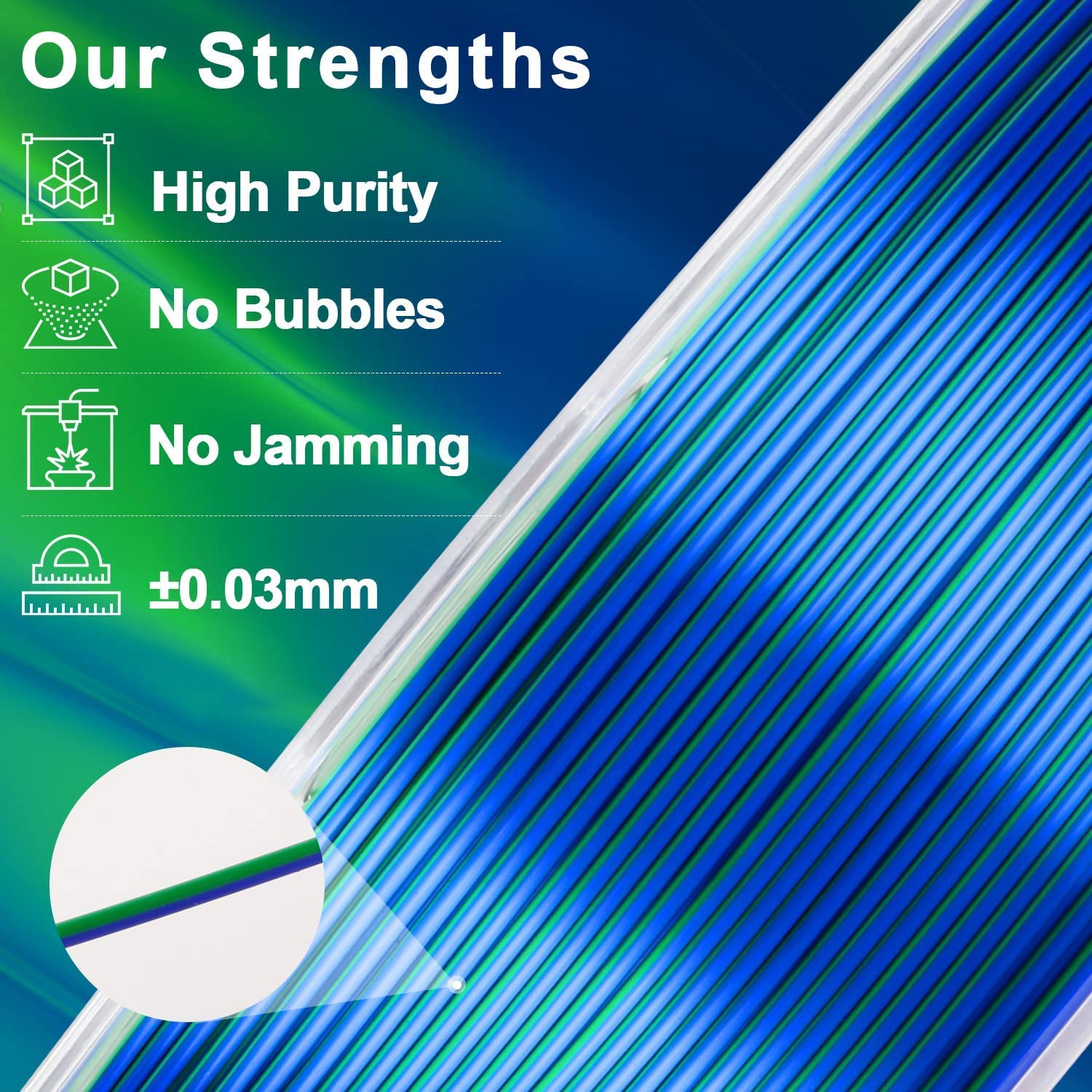 PLA Silk Dual Color Variety Pack (4x200g) - 1.75MM